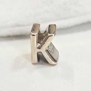 Pandora Sterling Silver Letter K Alphabet Charm 925 ALE